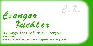 csongor kuchler business card